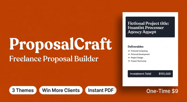 ProposalCraft  - Main product screenshot demonstrating key features and user interface