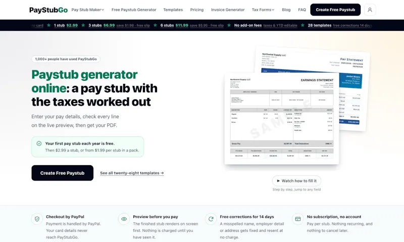 PayStubGo screenshot 1