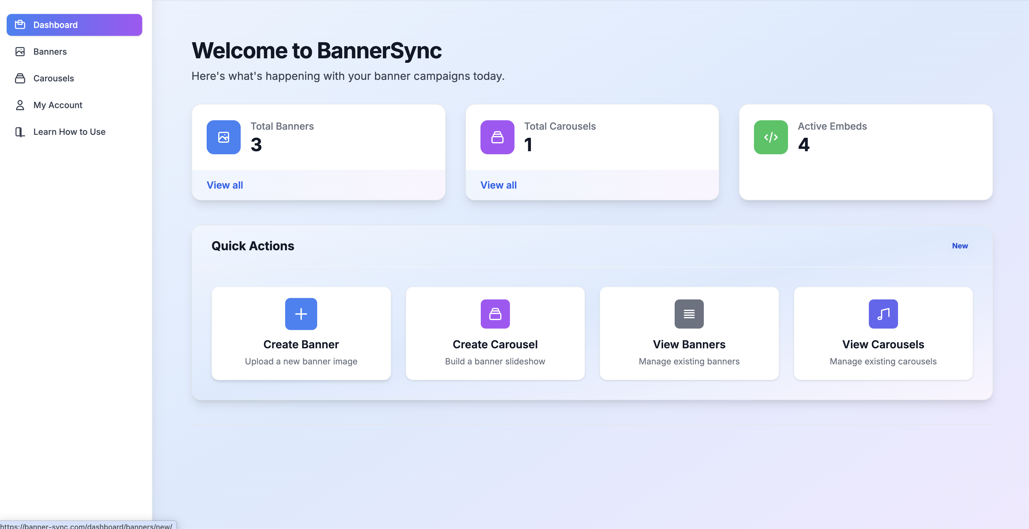 Media Bannersync - Auto-Sync spanduk anda di semua platform.Tidak pernah dimuat semula. 3