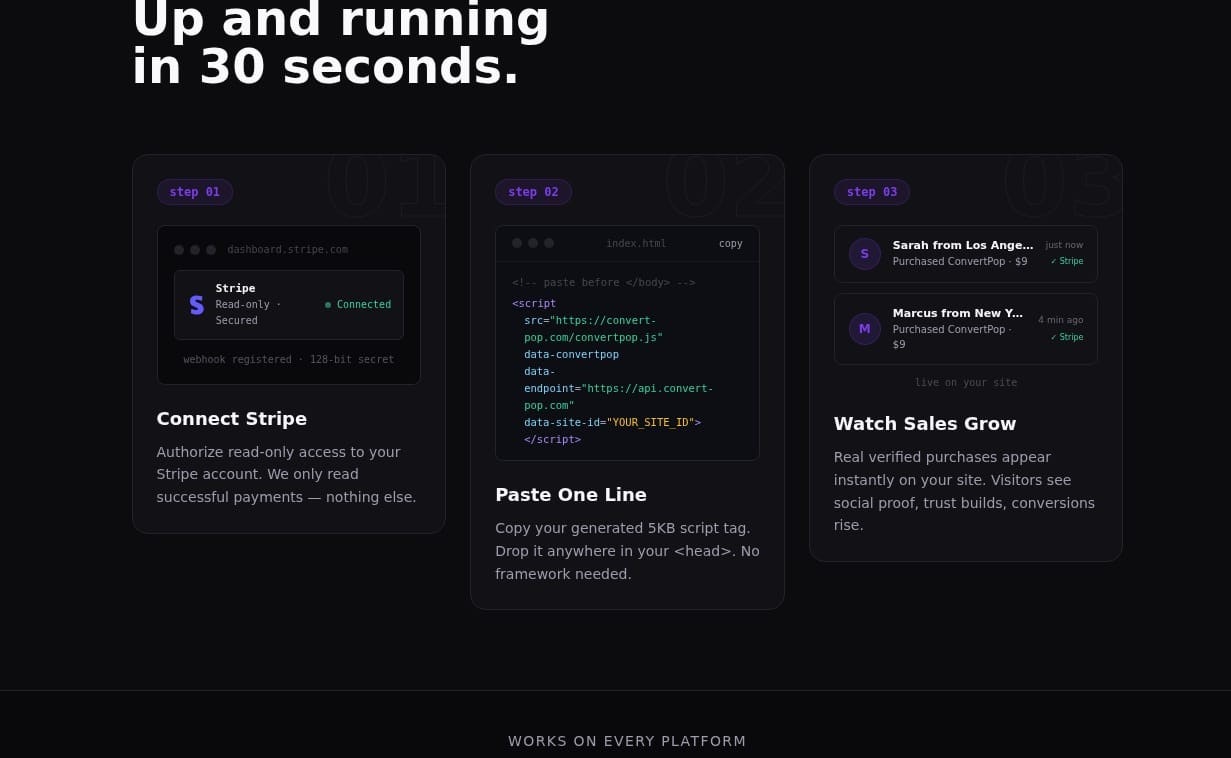 ConvertPop - Screenshot 2 showing product features and functionality