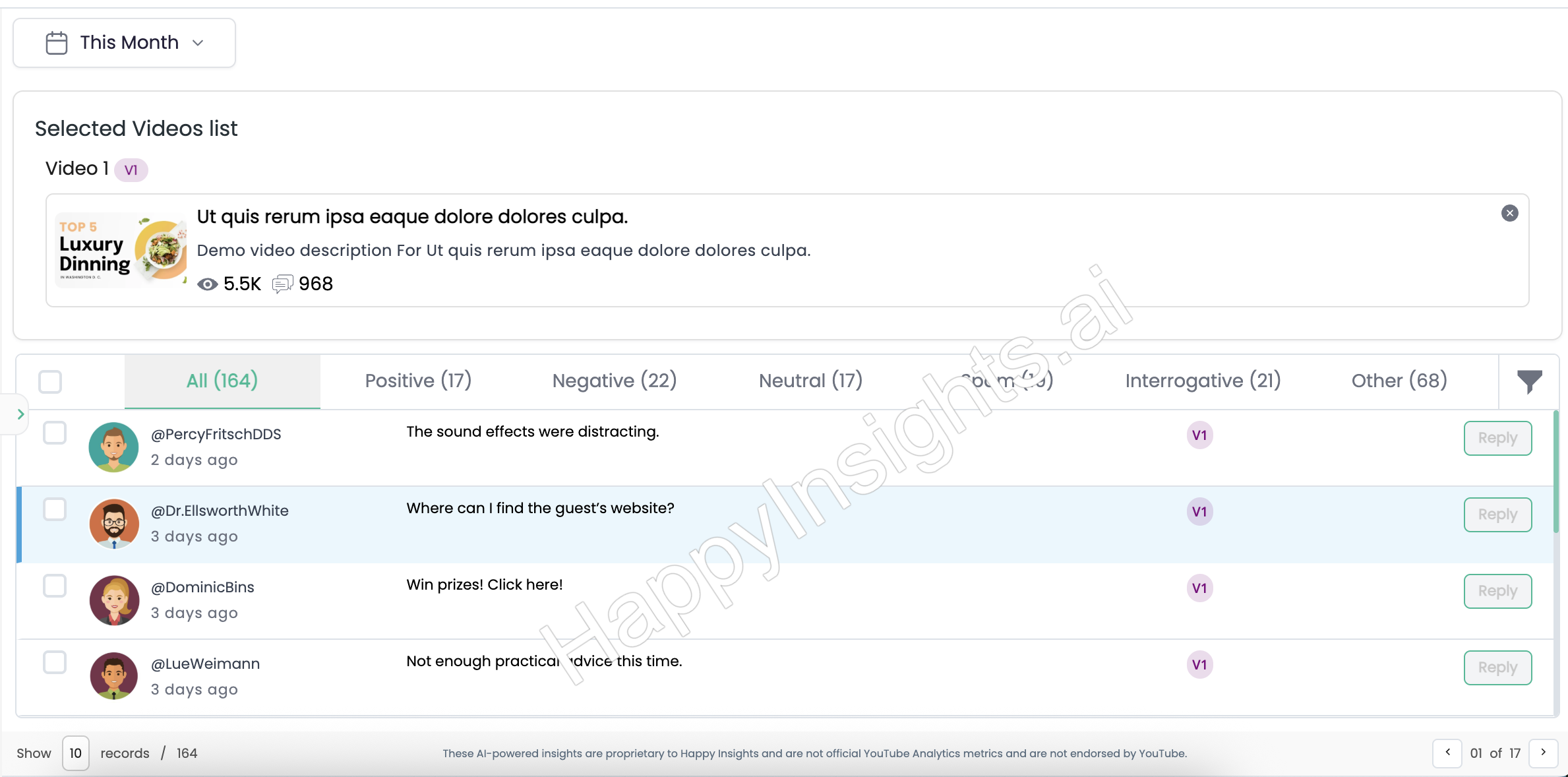 HappyInsights.ai - Screenshot 3 showing product features and functionality
