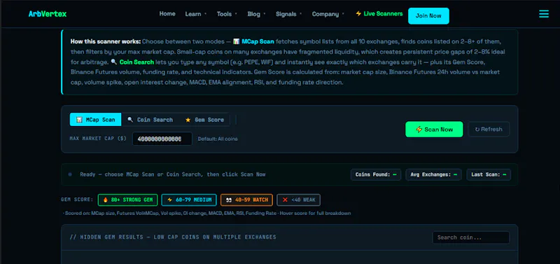ArbVertex screenshot 2