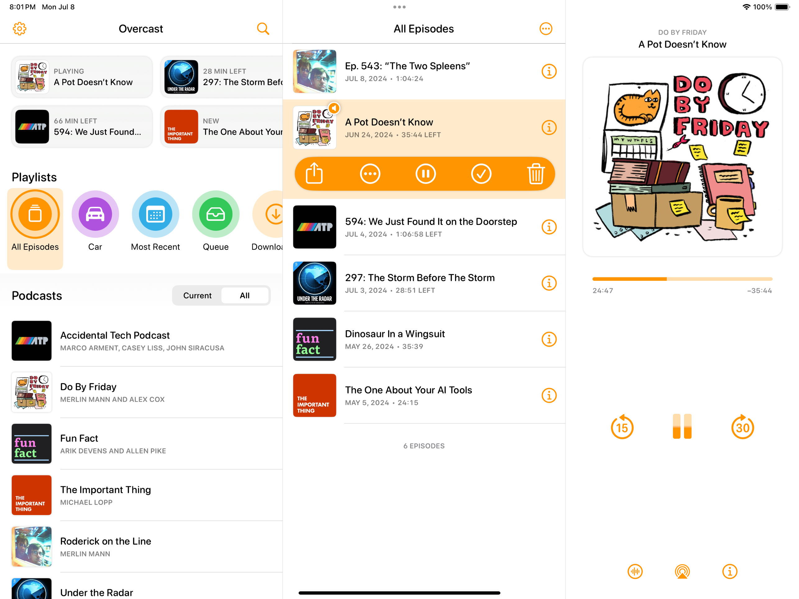 startuptile Overcast 10-Free simple award-winning podcast player