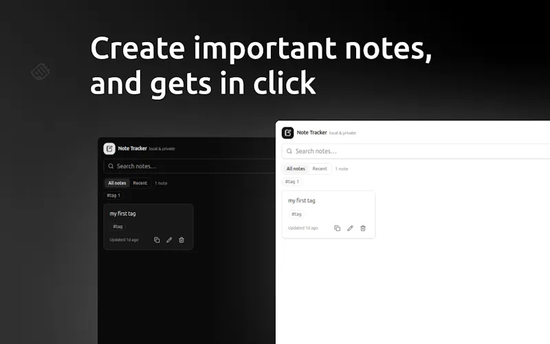 Note Tracker screenshot 2