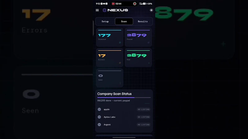NEXUS Talent Radar — Smart Job Scanner screenshot 1 (video preview)