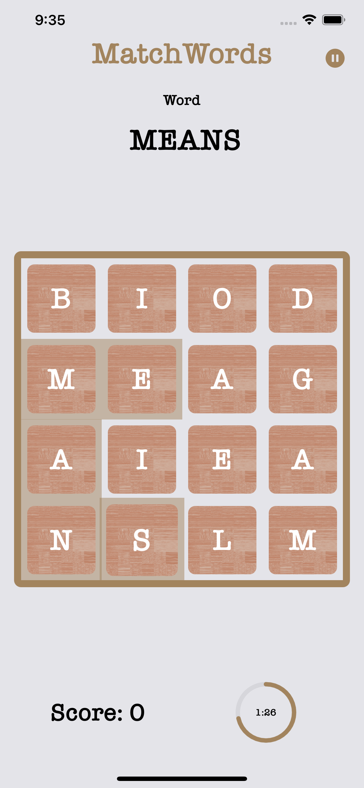Matchwords