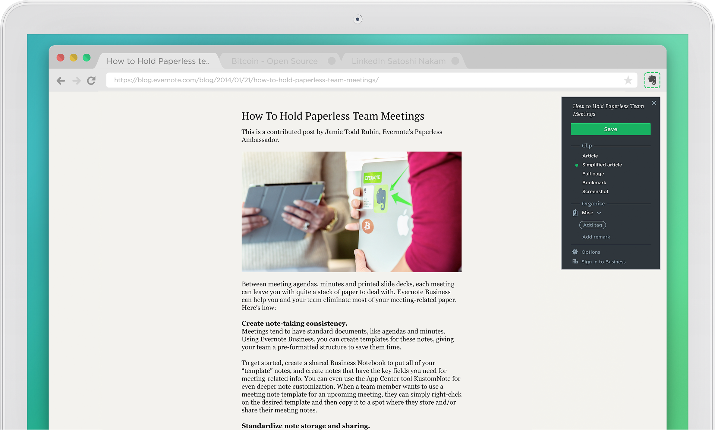Evernote Web Clipper