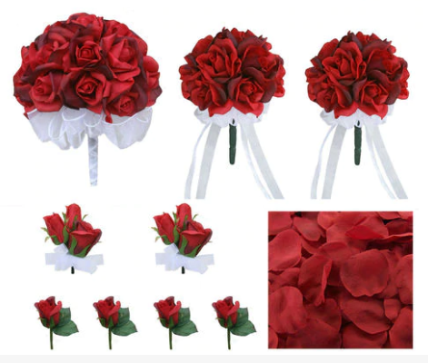 Silk Flowers Wedding Bouquets