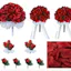 White Rose Heads By The Brides Bouquet