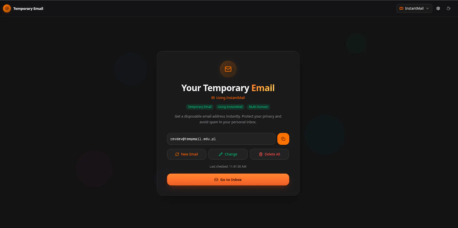 Temporary Mail  screenshot 1