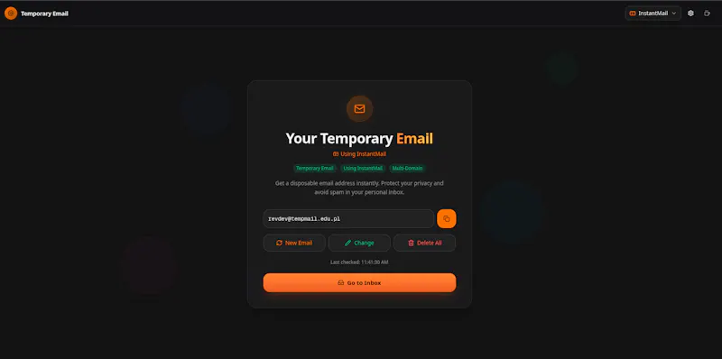 Temporary Mail  screenshot 1