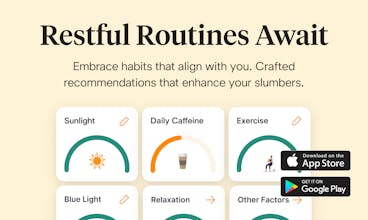 Captura de tela do aplicativo móvel Emma Up, demonstrando soluções personalizadas para o sono.