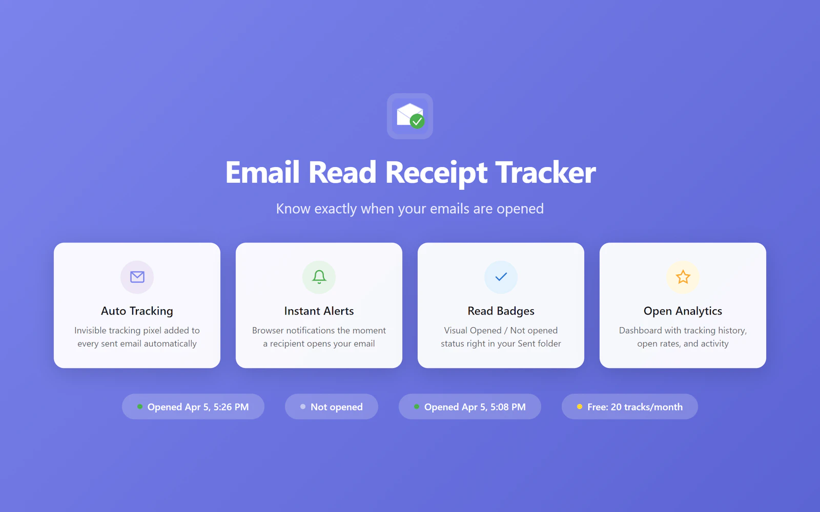 Gmail Email Read Receipt Tracker screenshot 3