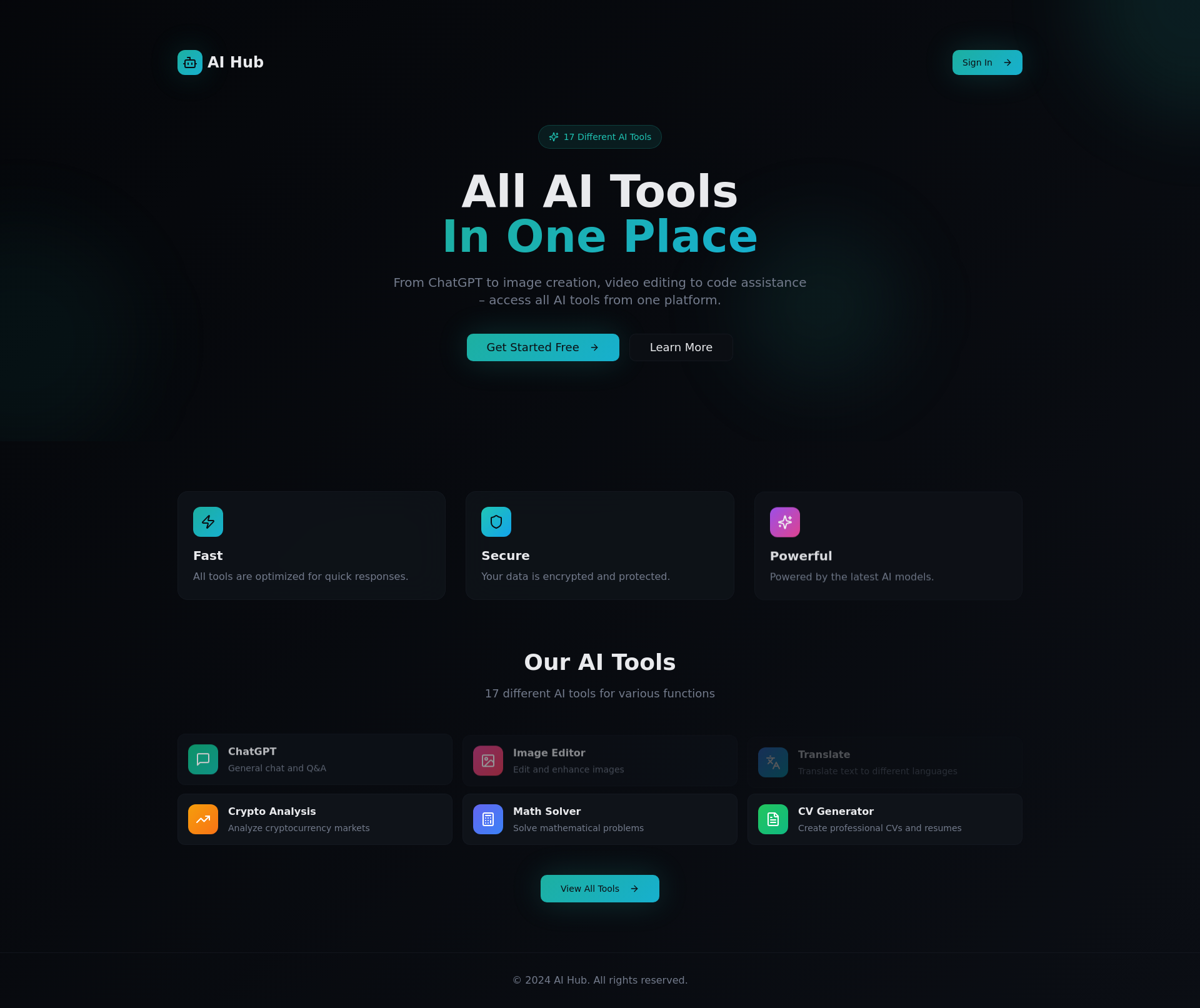 Aİ HUB - Screenshot 4 showing product features and functionality