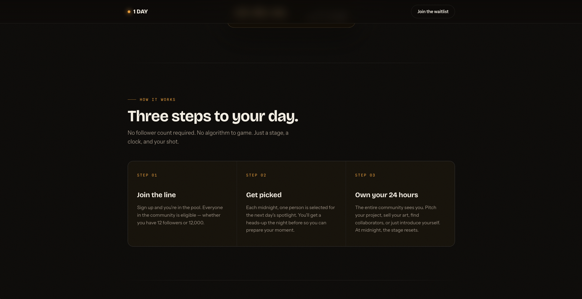 1Day – One spotlight, every 24 hours gallery image