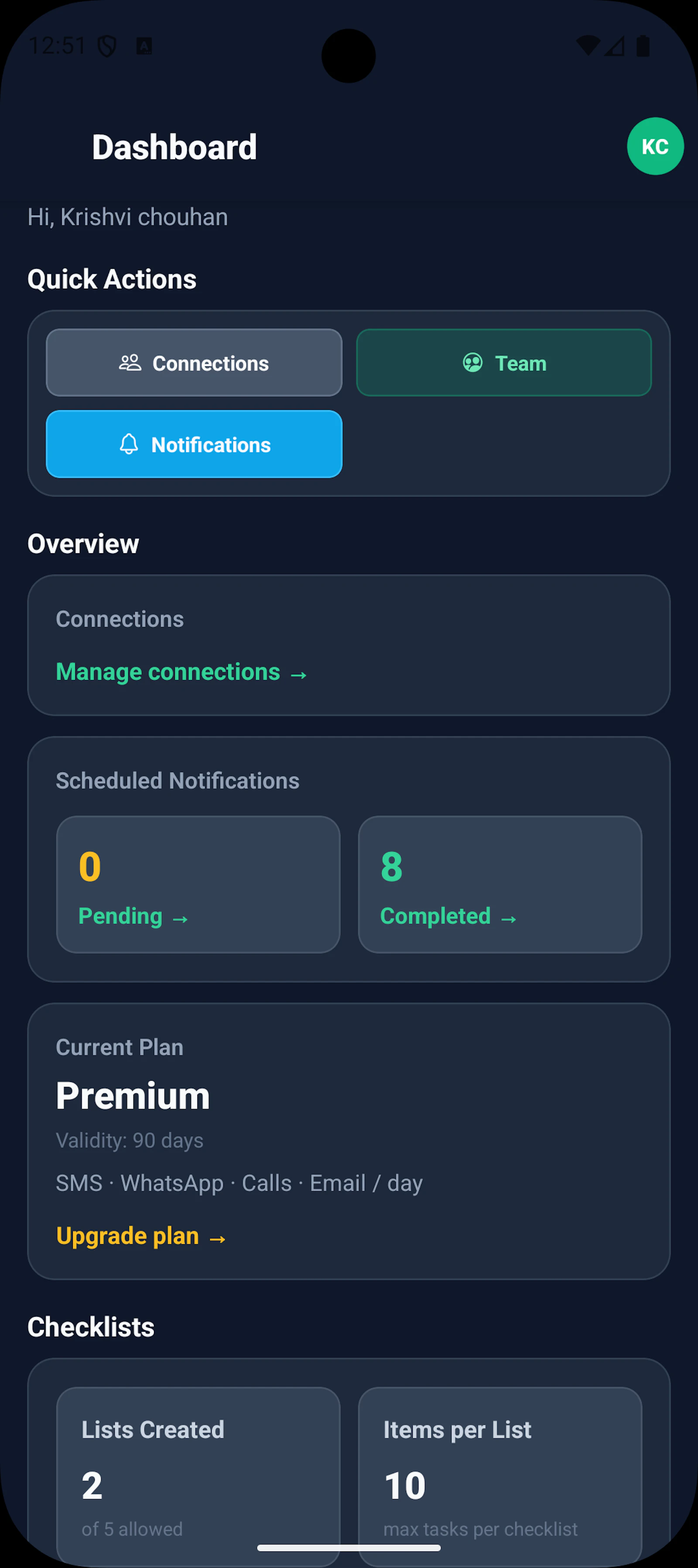 MyNotifyAssist screenshot 1