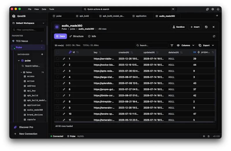 QoreDB screenshot 7