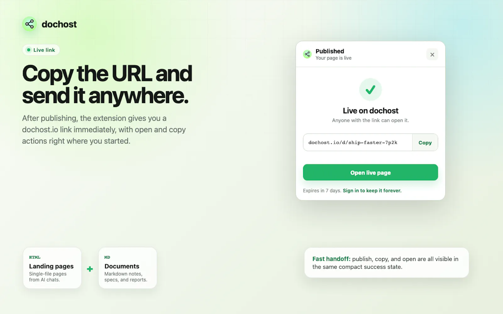 Publish to dochost screenshot 4