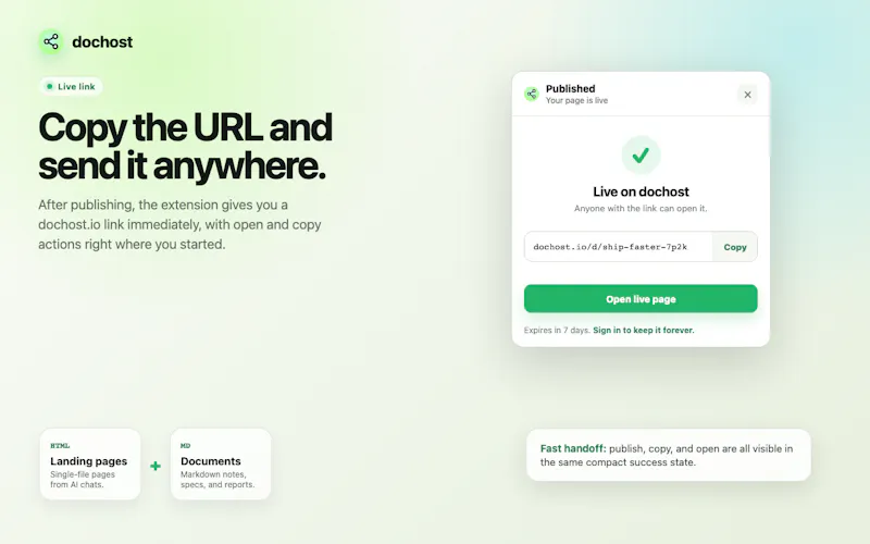 Publish to dochost screenshot 4