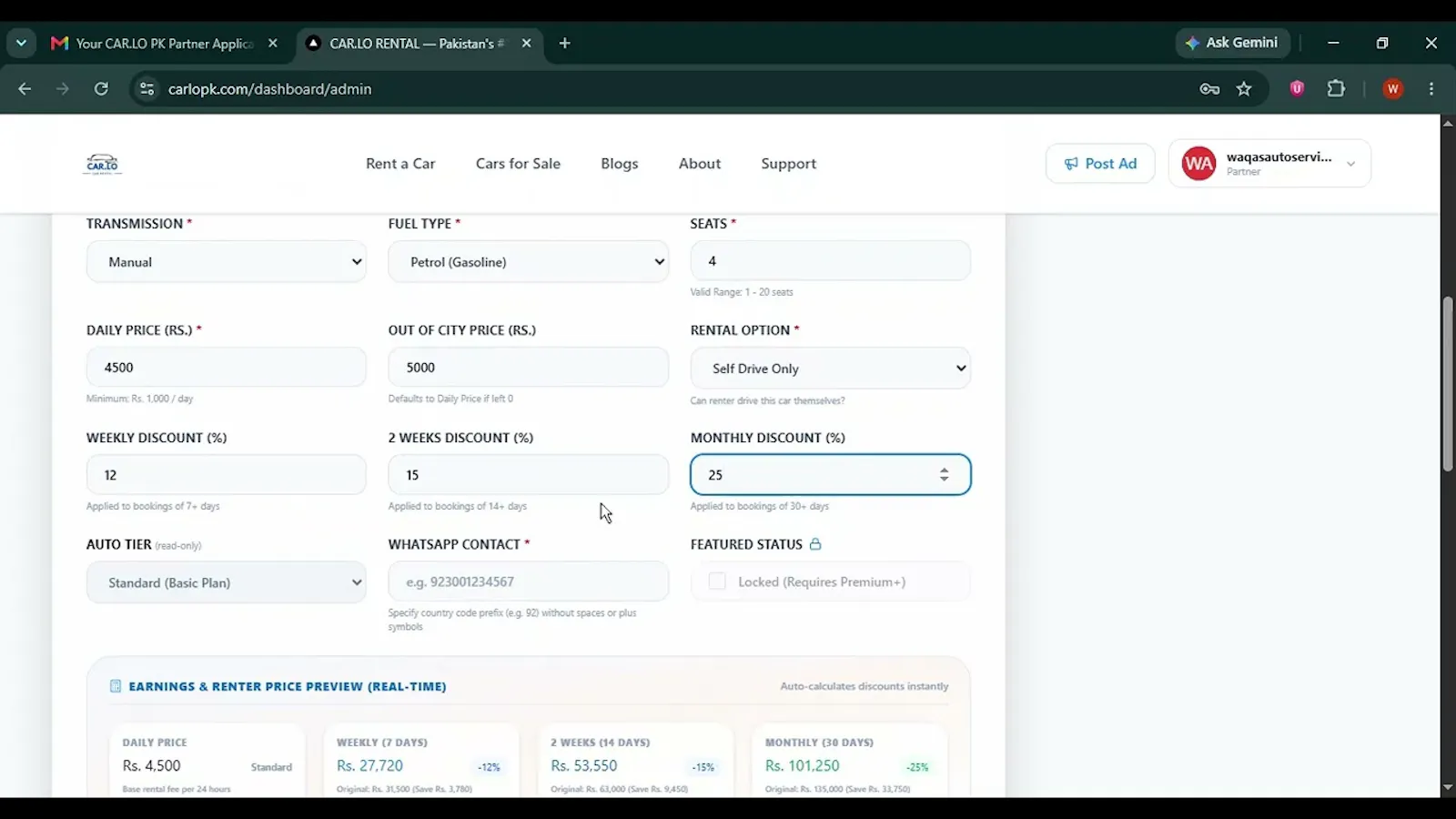 CAR.LO RENTAL screenshot 1 (video preview)