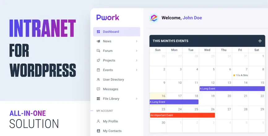 Pwork - Intranet for WordPress gallery image