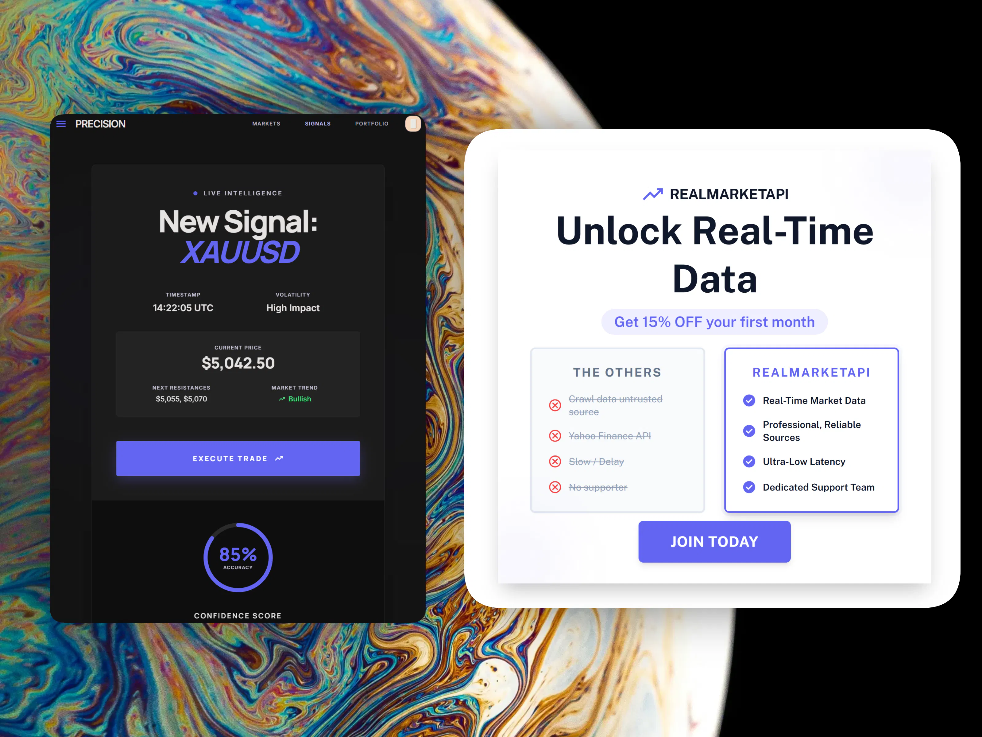 Real-time Market API product banner