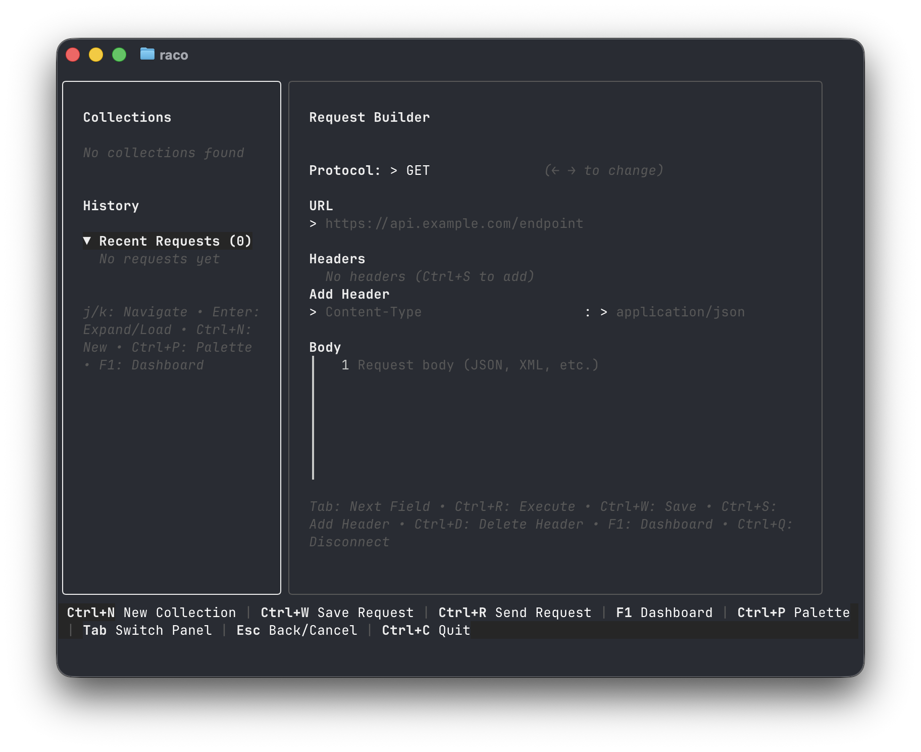 Raco CLI - Main product screenshot demonstrating key features and user interface