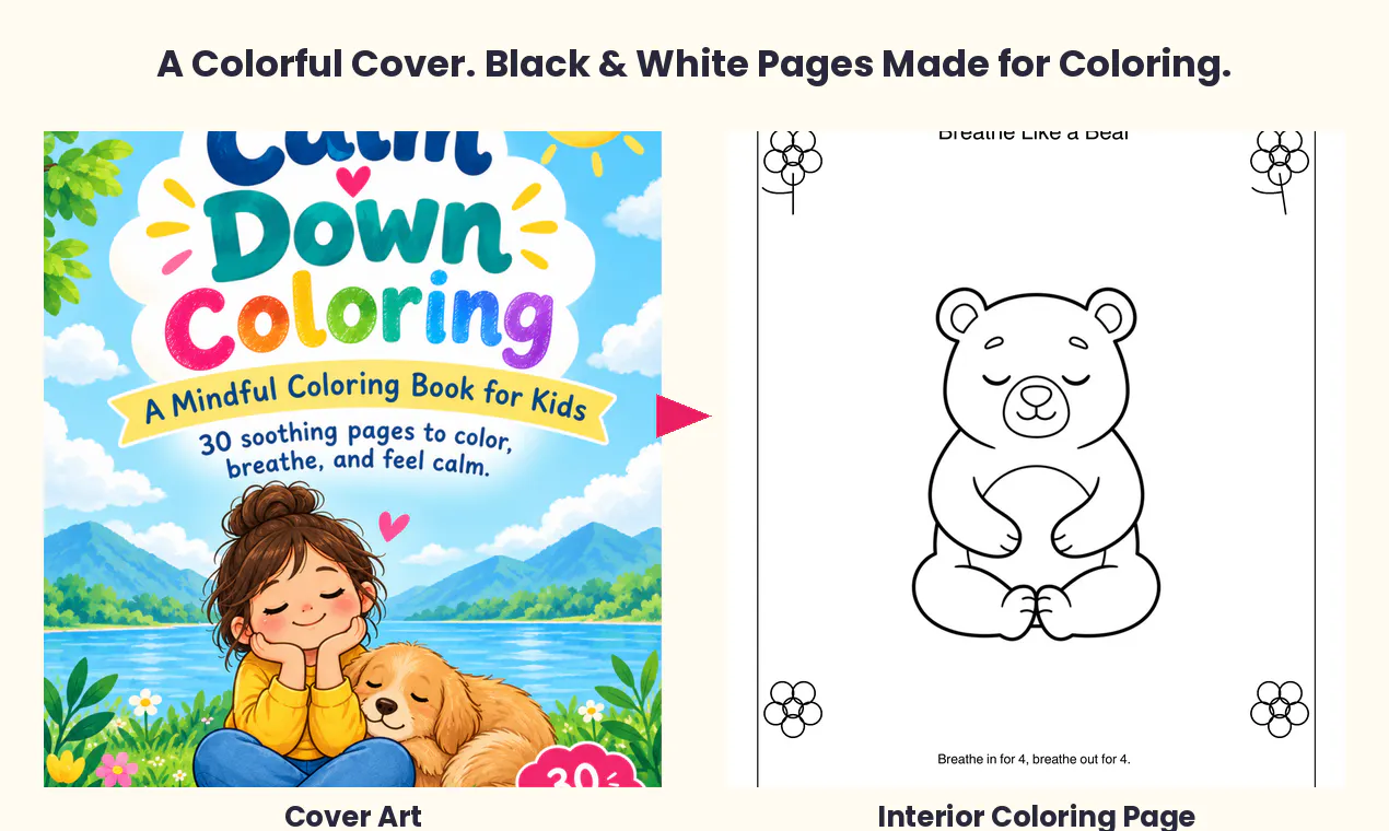 Calm Down Coloring gallery image