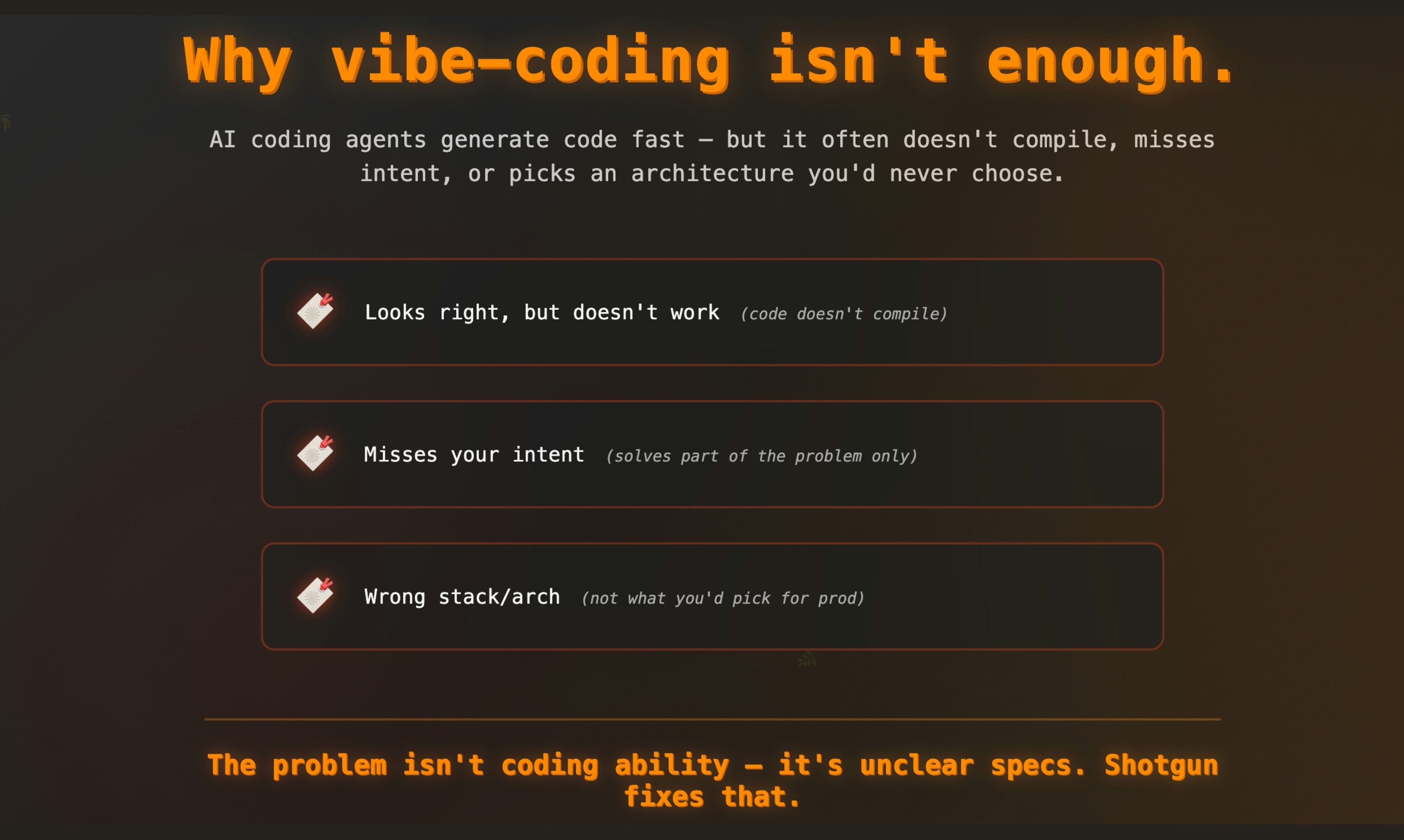 Shotgun CLI - Codebase-aware spec engine for Cursor, Claude Code & Lovable media 3