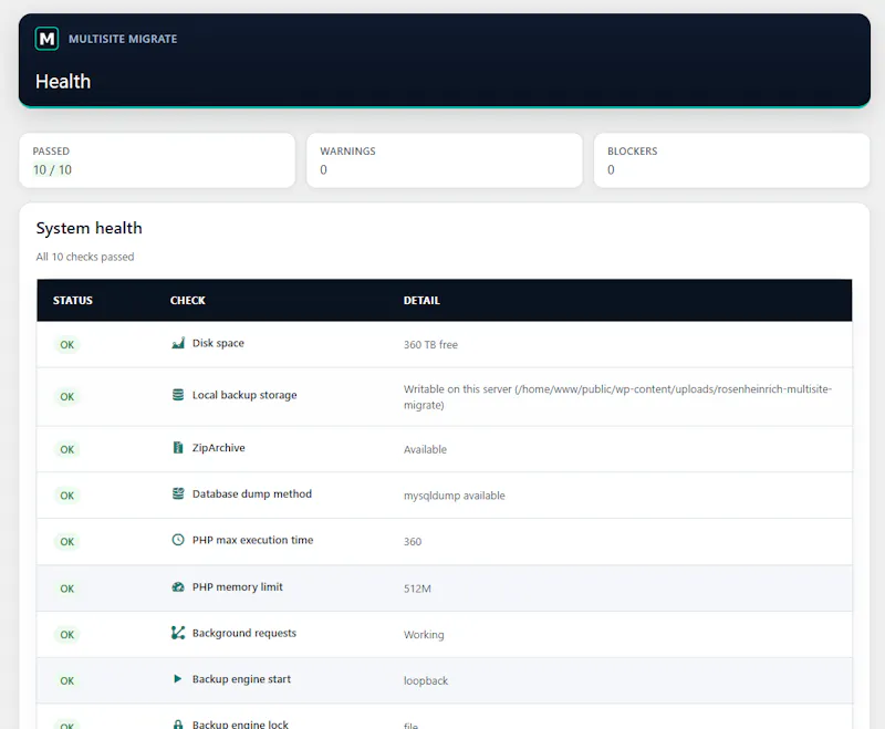 Multisite Migrate screenshot 5