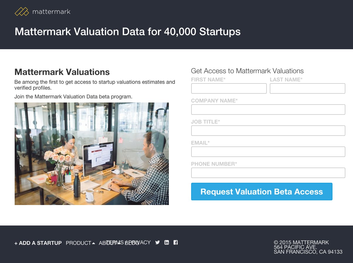Mattermark Valuations media 1