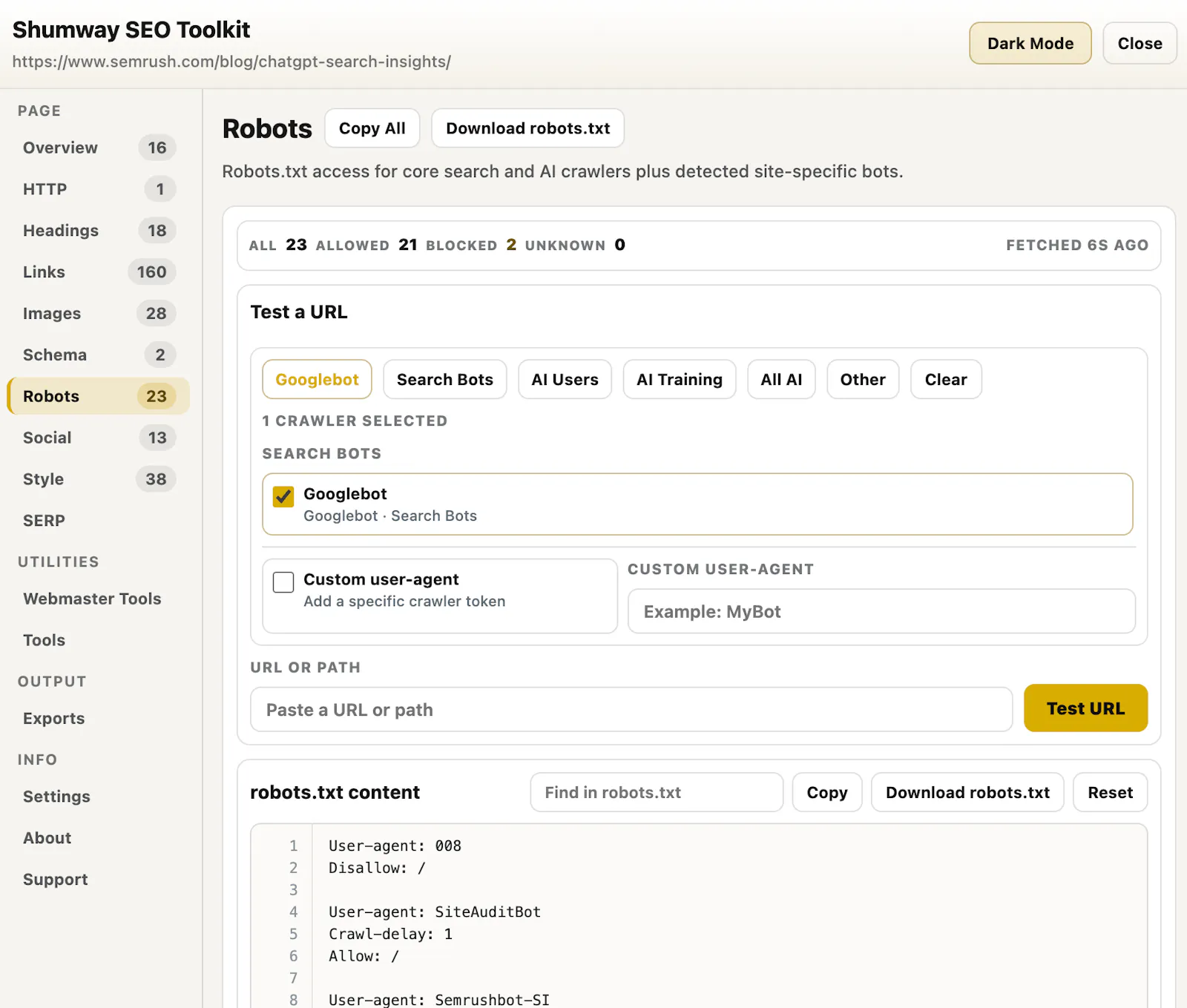 Shumway SEO Toolkit screenshot 8