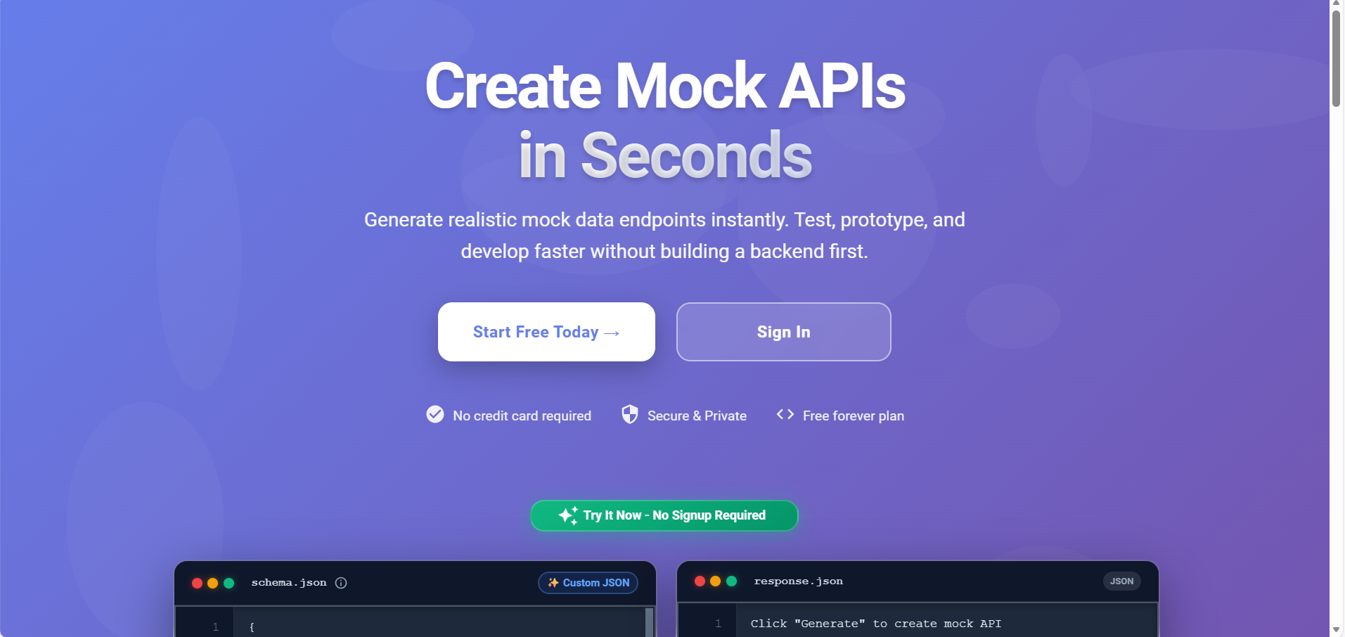 MockMyData.io - Screenshot 3 showing product features and functionality