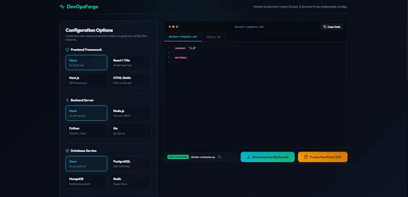 DevOpsForge screenshot 1