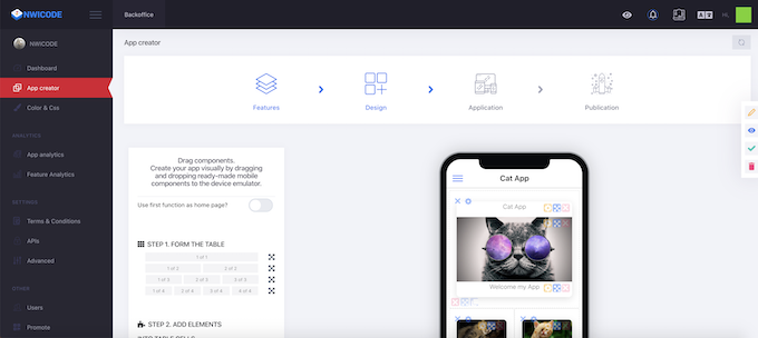 App Creator Nwicode CMS gallery image