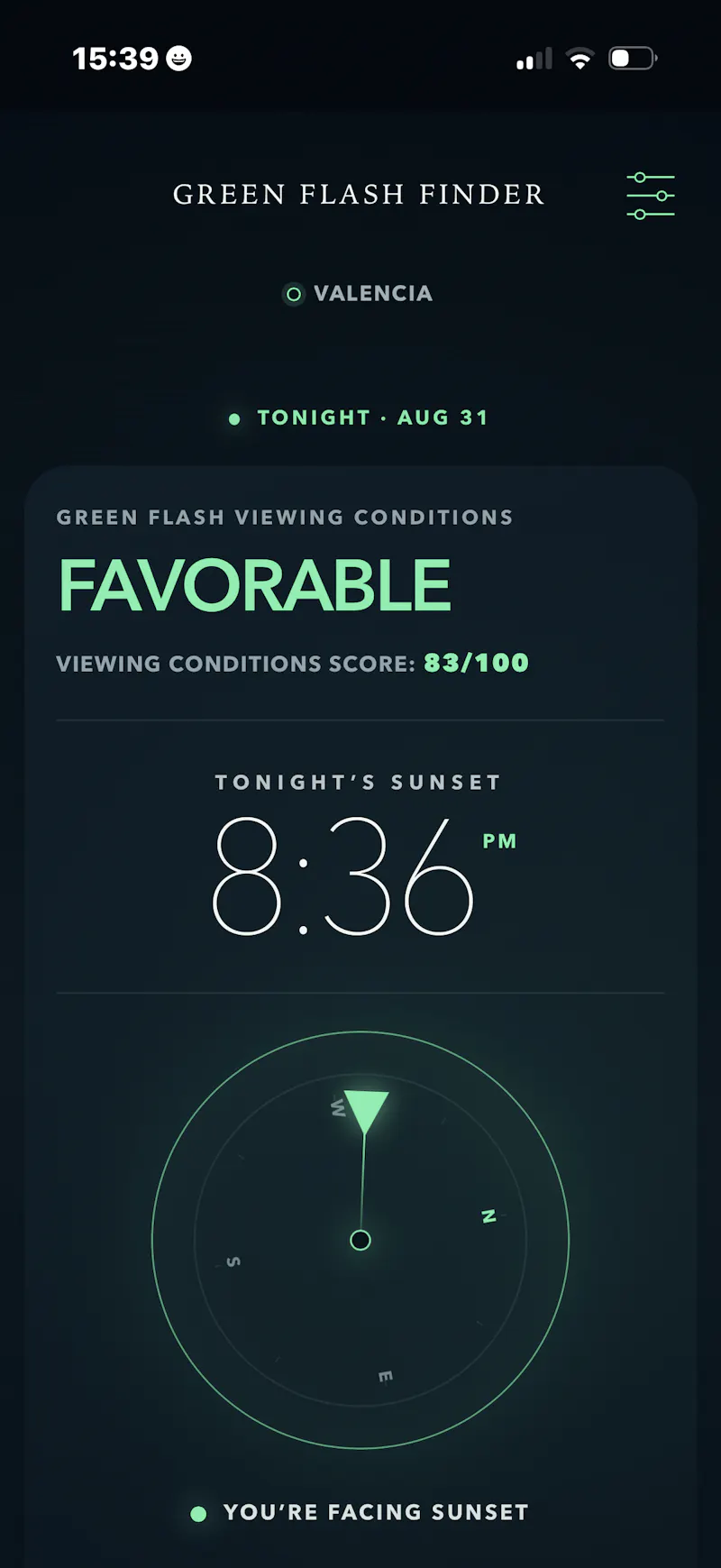 Green Flash Finder screenshot 2