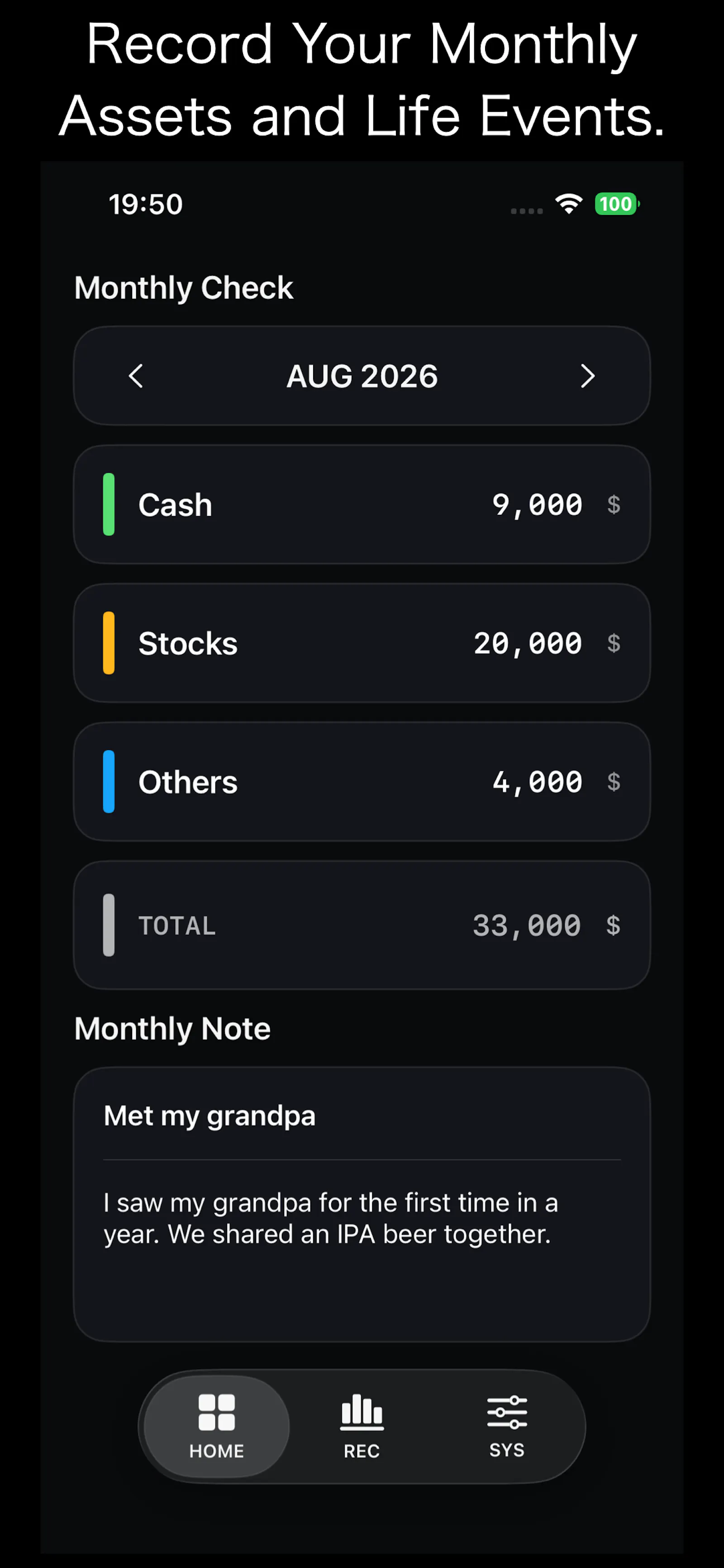 MonthlyLog screenshot 2