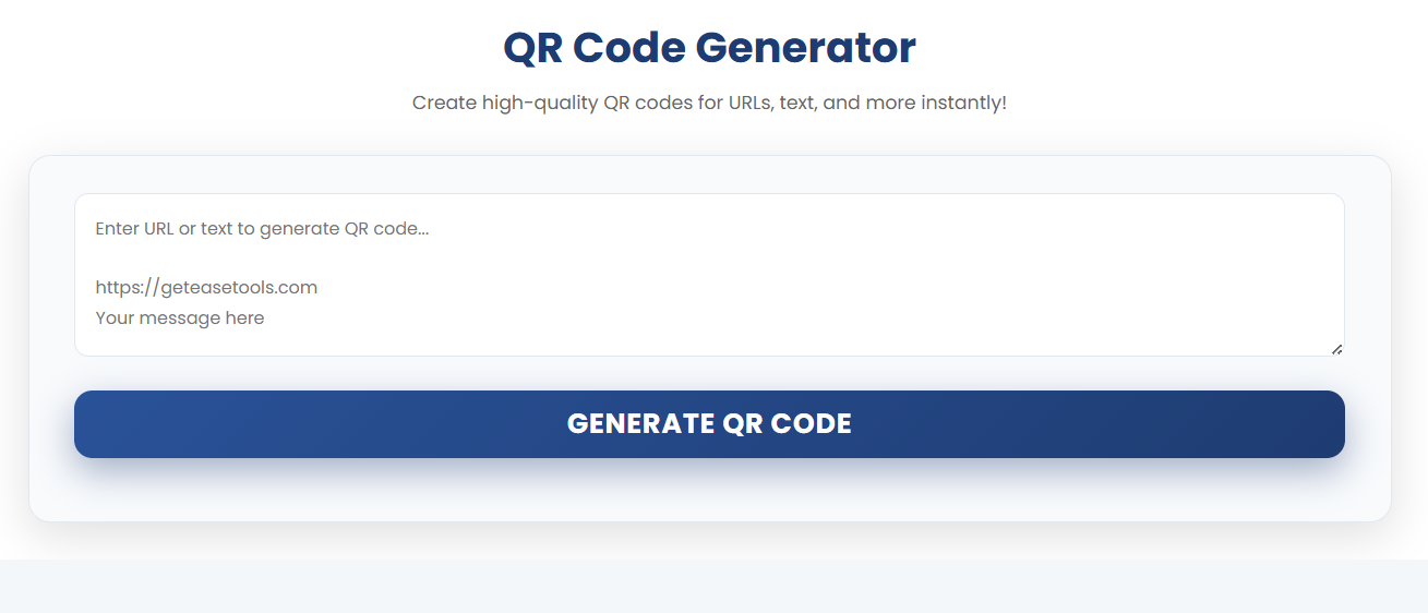 Qr code generator - Ease Tools gallery image