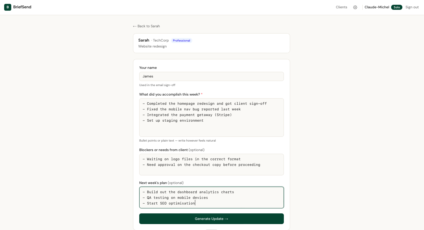 BriefSend gallery image