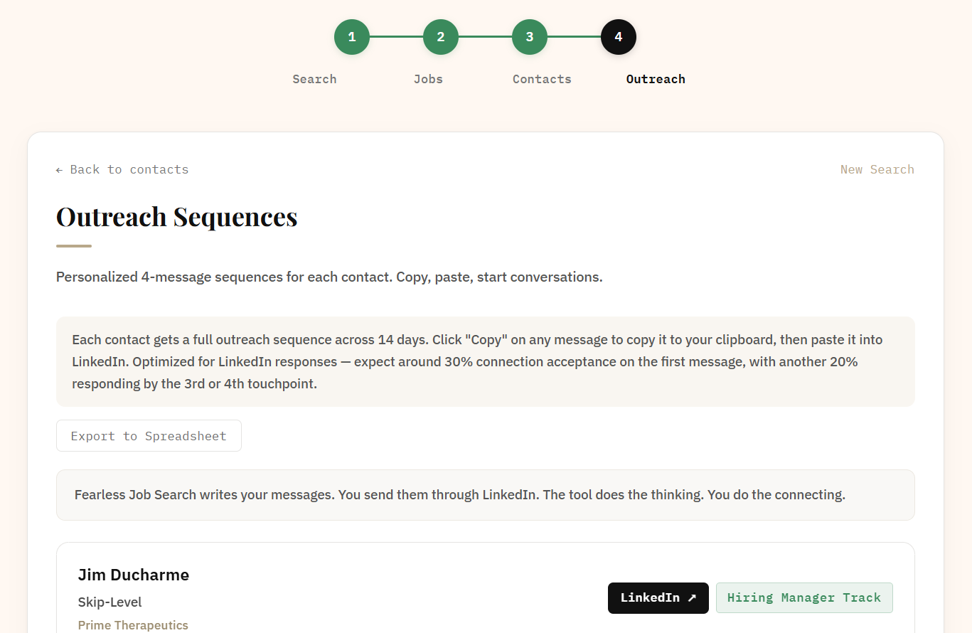 Fearless Job Search | AI Job Outreach gallery image