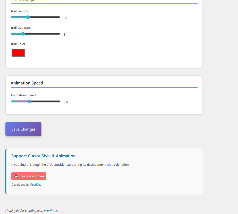 Cursor Style Animation Plugin - Screenshot 2 showing product features and functionality
