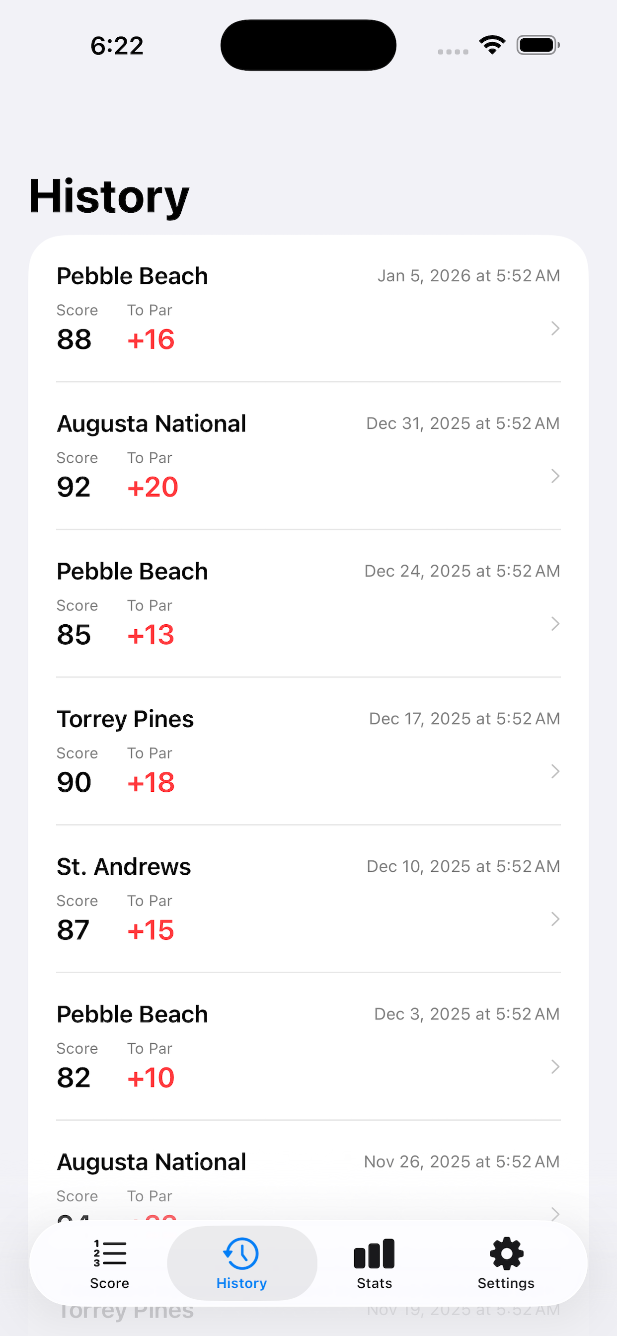 SwipeScore gallery image