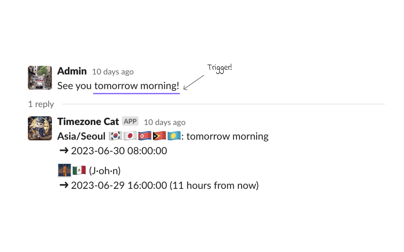 Zeitzone Katze - AI-betriebener Chat-Bot für automatische Zeitkonvertierungen Medien 1
