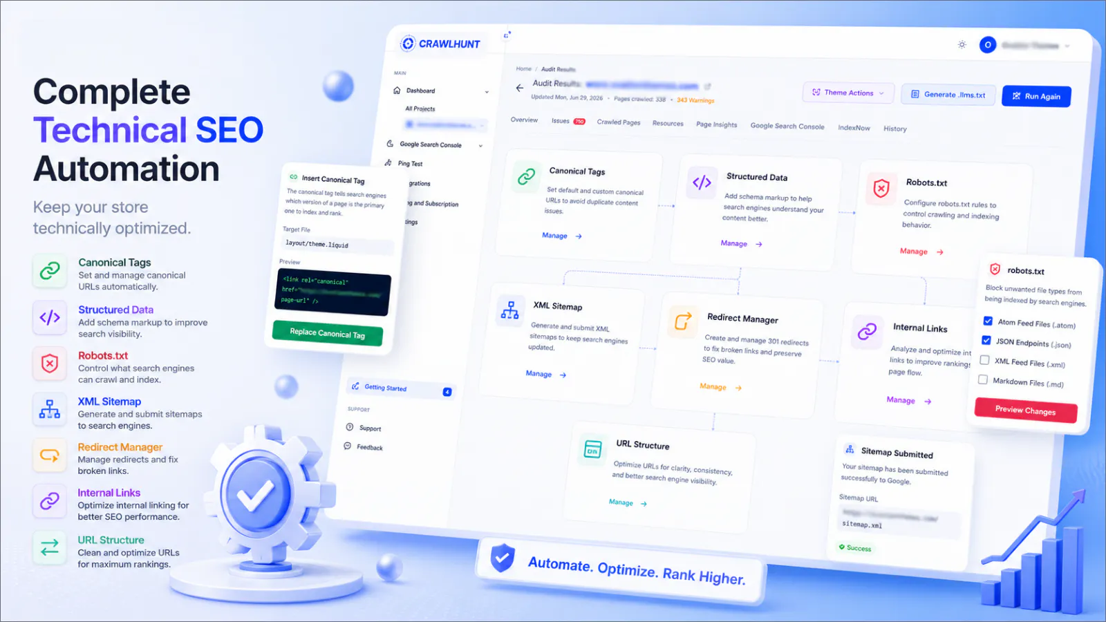 CrawlHunt Shopify App gallery image