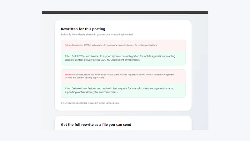 Resume Score screenshot 3