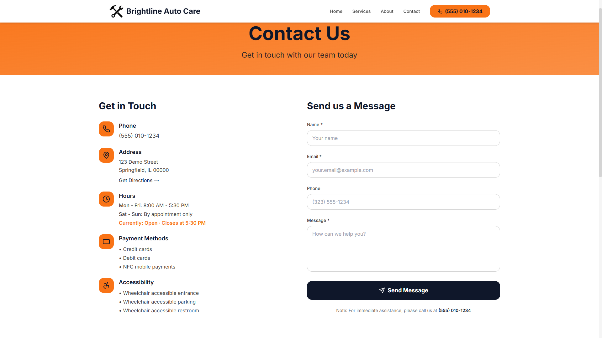 Mechanic Workshop Website Template gallery image