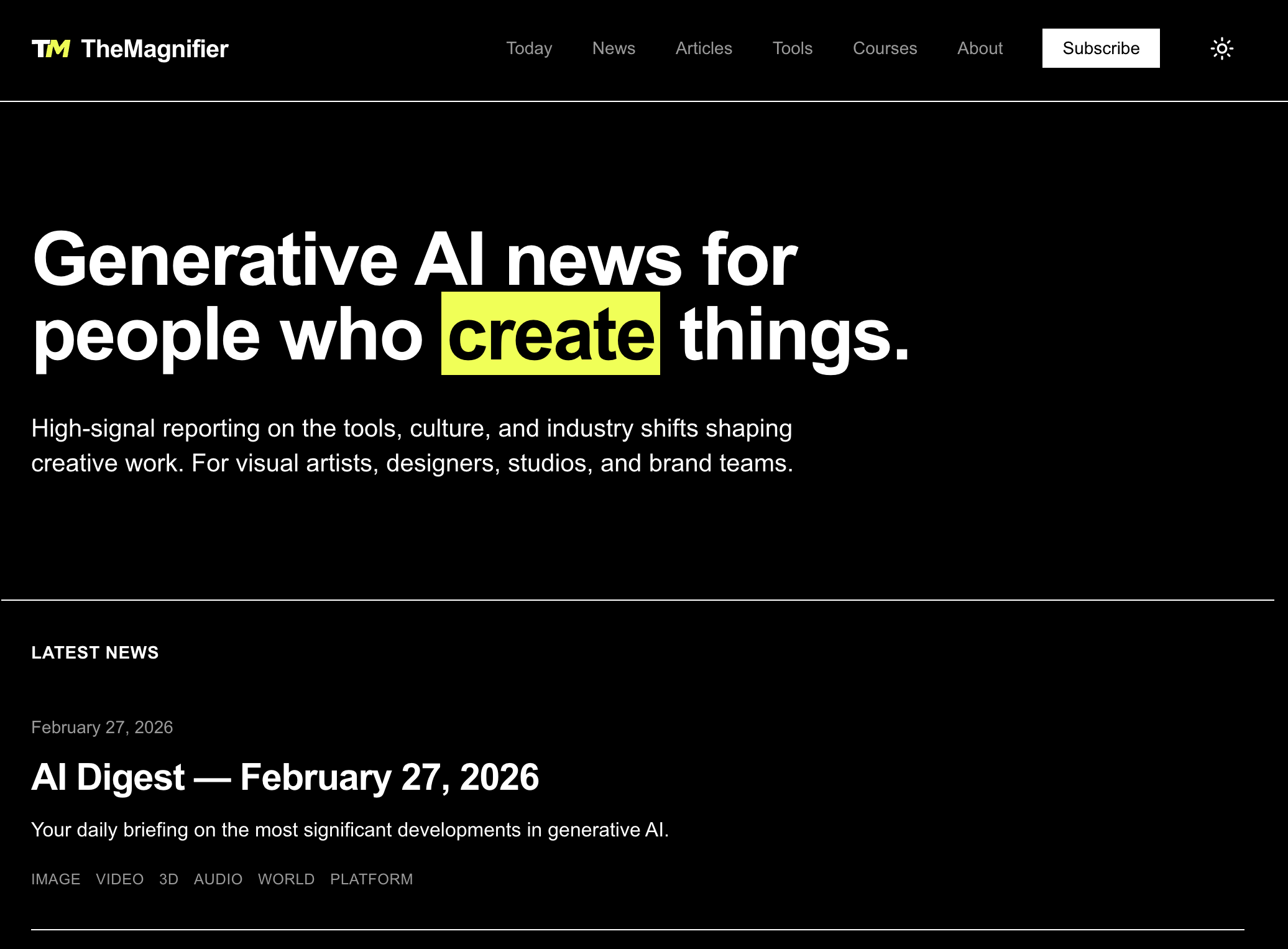 TheMagnifier.ai - Main product screenshot demonstrating key features and user interface