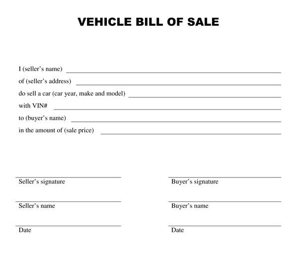 Bill Of Sale gallery image
