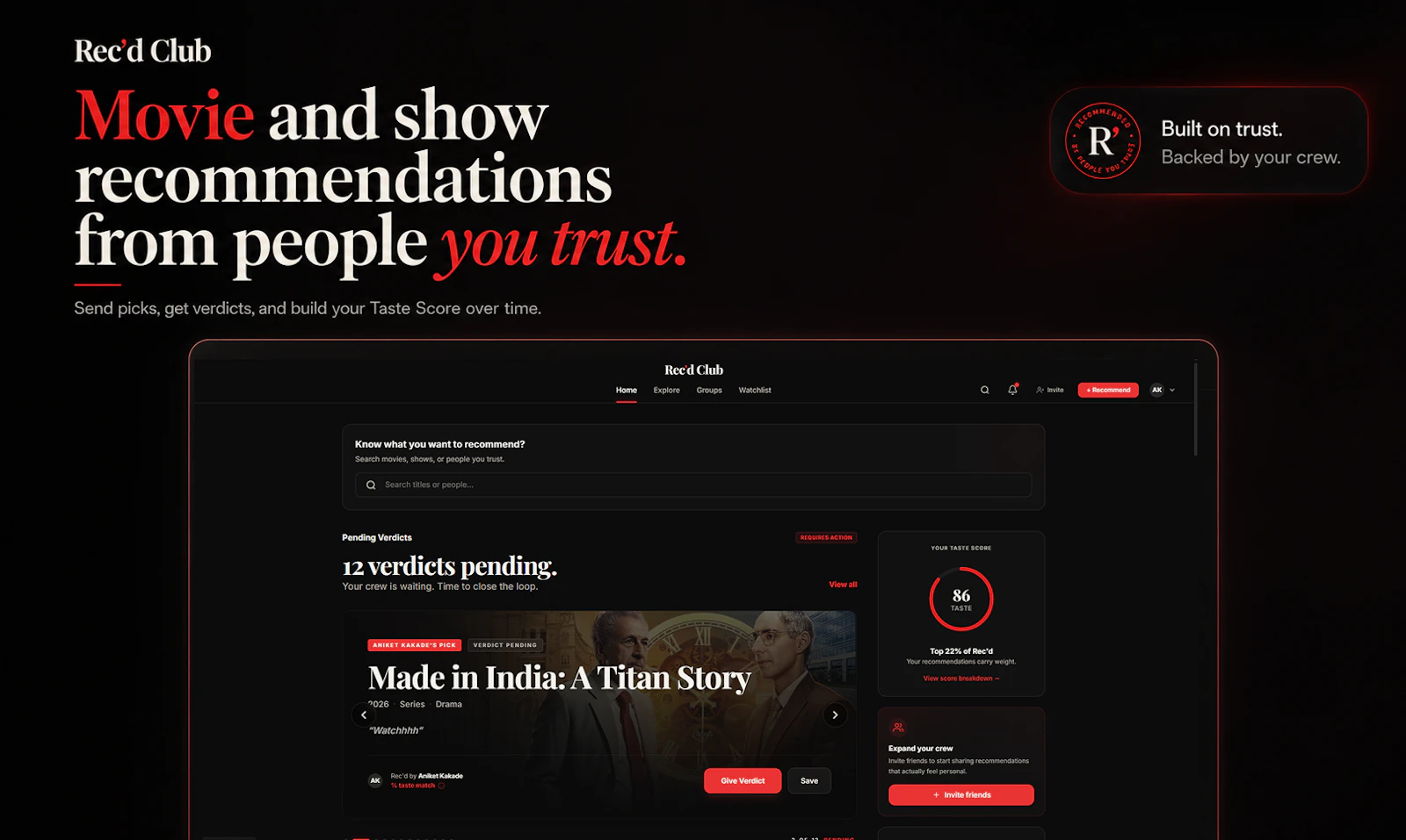 Rec'd Club — Stamped by Taste screenshot 2