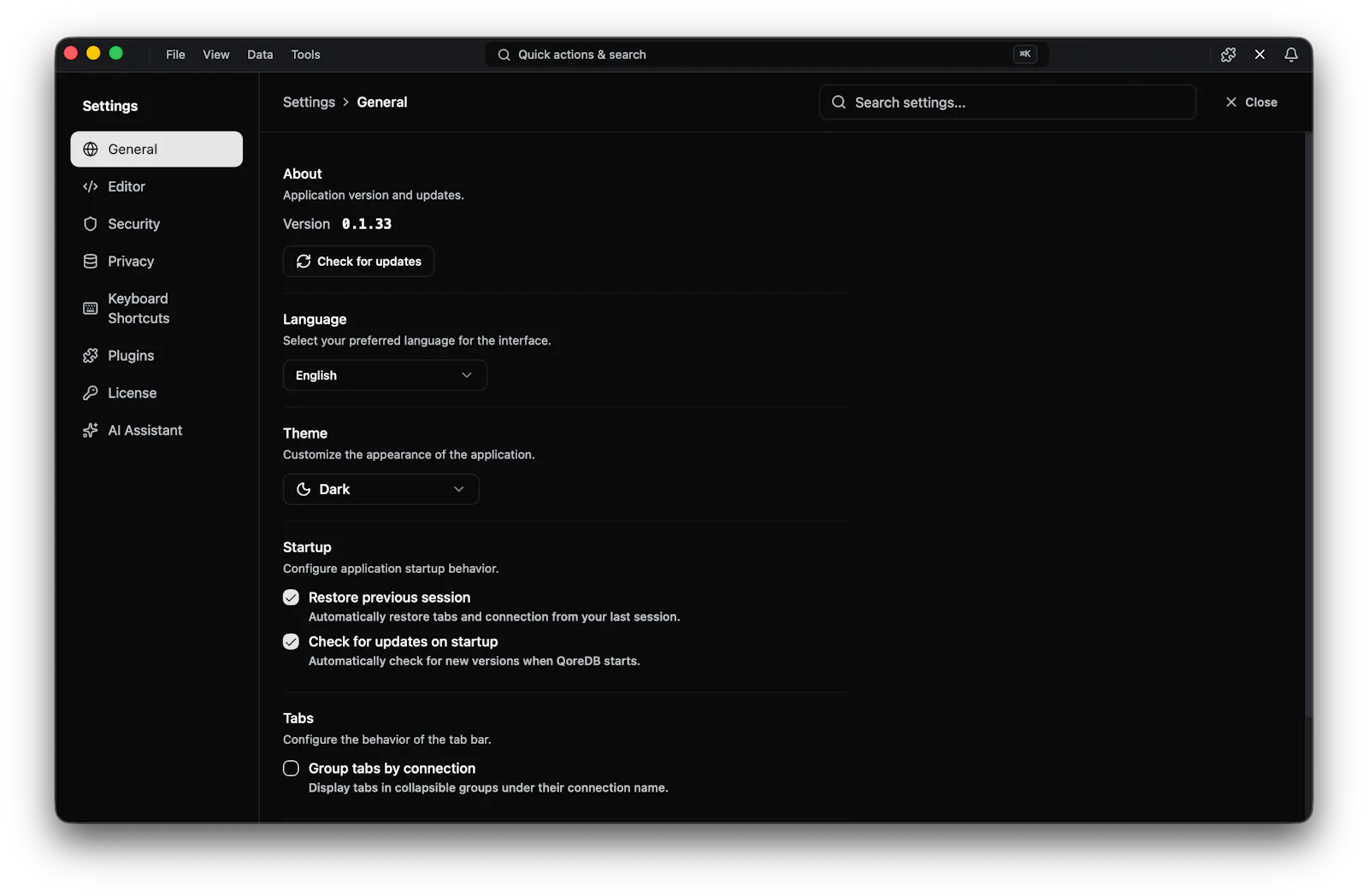 QoreDB screenshot 9